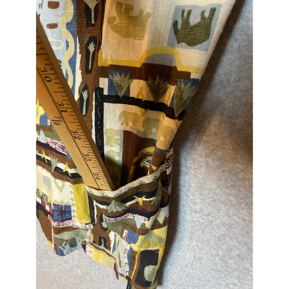 Vintage Danielle B Blazer Cotton Flax Womens Large Made in USA Safari Animal - Picture 8 of 11